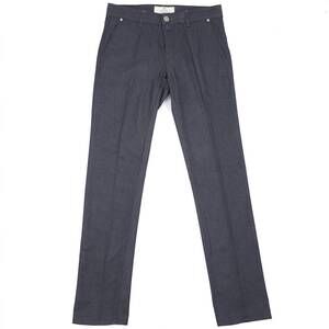 NEW LUIGI BORRELLI NAPOLI men's slim-fit denim jeans in dark blue and white